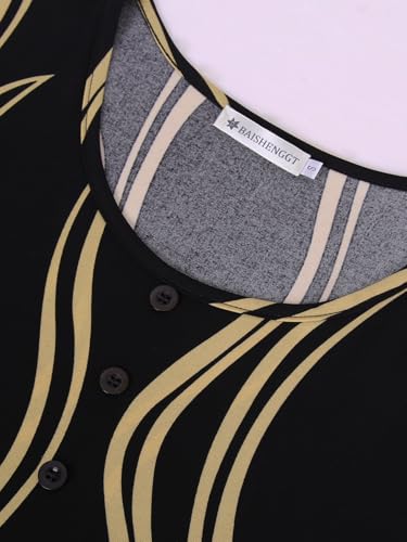 BAISHENGGT Womens Tops 3/4 Sleeve Round Neck Casual Tunic Tops Fall Fashion 2025 Dressy Casual Blouses2