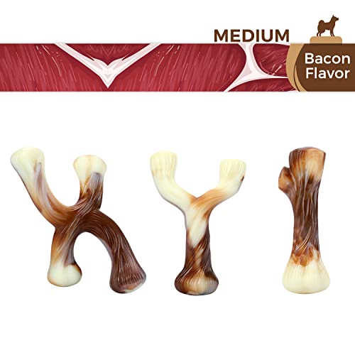 Tikaton Holiday 3-Pack Durable Dog Chew Toys for Aggressive Chewers, Beef Flavor, Medium…