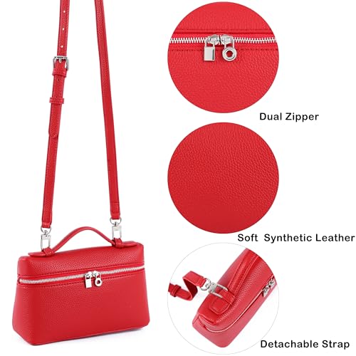 Image of Rejolly Small Crossbody Bag for Women Leather Top-Handle Pouch Purse Shoulder Handbag