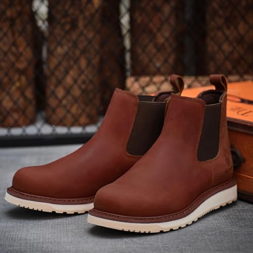 Handmade Soft Toe Chelsea Boots For Men Classic Fashion Genuine Full Grain Leather Ankle Basic Work Shoes3