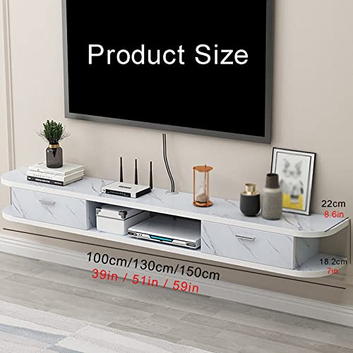 Meuble TV suspendu pour salon moderne et console multimédia de bureau - 7