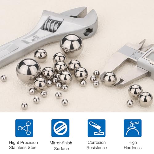 Bolas de precisión G10 de 1 mm con acabado pulido espejo en acero inoxidable 440C duradero 4