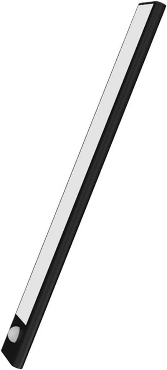 Intelligent LED Human Body Induction lamp Wireless Magnetic Automatic Long Strip Rechargeable Kitchen Entrance Wardrobe Light Strip Light Strip (Color : Black Shell, Size : 20cm)