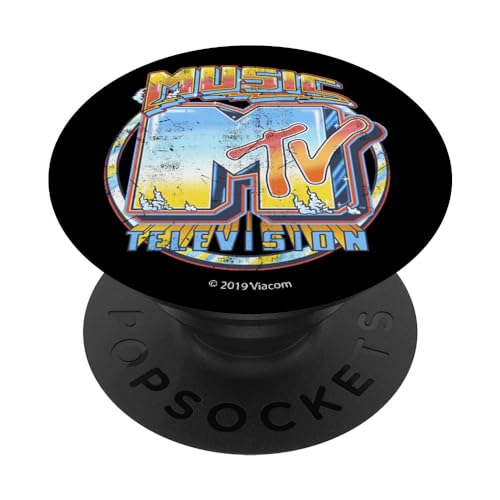 MTV Music Television Chrome Logo PopSockets PopGrip Adesivo