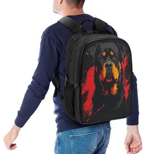 Regalos para niñas niños mochila Rottweiler escolar espaciosa e impermeable de 40cm 5