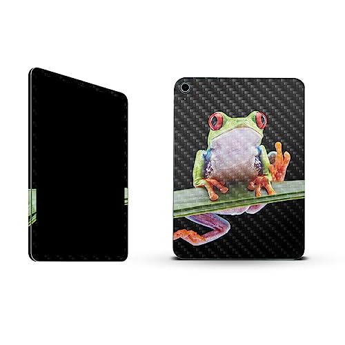 Image of MightySkins Carbon Fiber Skin Compatible with Apple iPad 10.9 inch 10th Gen (2022) Full Wrap Kit - Hangin Tree Frog | Protective, Durable Textured Carbon Fiber Finish | Easy to Apply | Made in The USA
