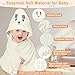Sublaga 4 Pcs Baby Towels Set, 32x32 in Hooded Bath Towel and 3 Pcs Baby Washcloths for Newborns, Toddlers, and Kids, Soft Baby Towels and Washcloths Set for Boys and Girls (White Bear)