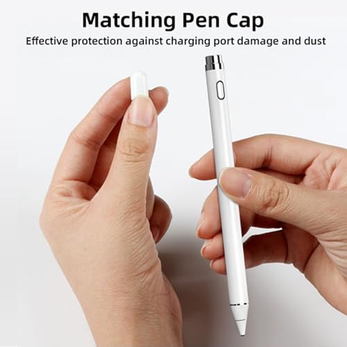 Image of Universal Rechargeable Stylus Pen with Fine Tip for Touchscreens, Digital Pencil for Writing, Drawing, Sketching & Notes - Works with Android & iOS