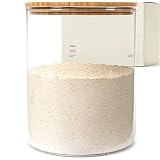 KIVY Große Vorratsdose aus Glas [3000ml] – Aufbewahrungsglas mit Deckel für Mehl, Müsli und Reis – Mehl Aufbewahrung Glas mit Deckel - Müsli Aufbewahrung – Müslidose Glas - Keksdose Glas
