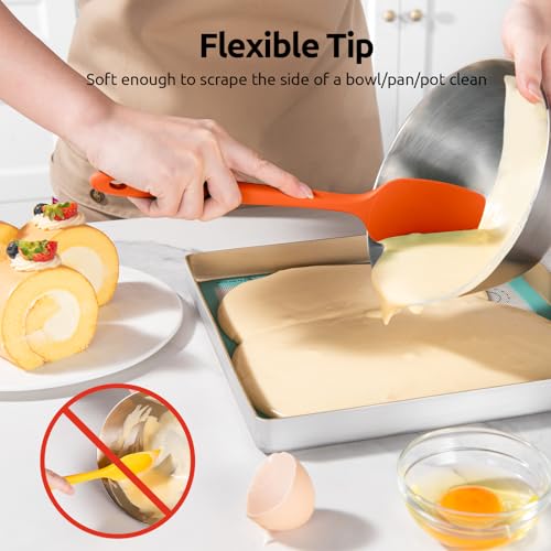 Image of U-Taste Silicone Spatula Set, 600ºF High Heat Resistant, 3-Pcs, Colorful