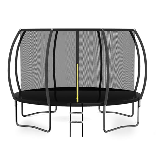 Nattork Trampolin Outdoor Ø244/370/427cm, Gartentrampolin mit Sicherheitsnetz & Leiter, Outdoor Trampolin für Kinder & Erwachsene, bis Belastbarkeit zu 150 kg Nattork Trampolin Outdoor Ø244/370/427cm, Gartentrampolin mit Sicherheitsnetz & Leiter, Outdoor Trampolin für Kinder & Erwachsene, bis Belastbarkeit zu 150 kg