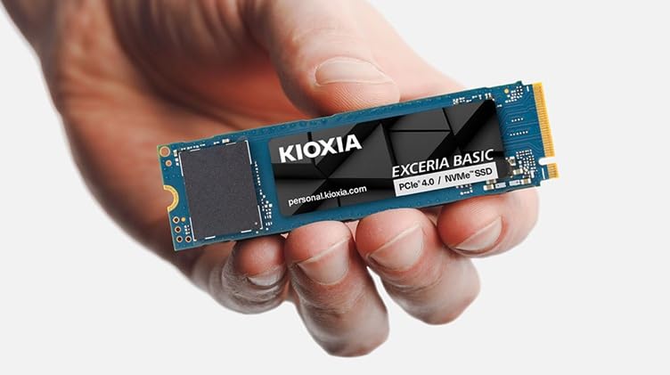 Image of KIOXIA EXCERIA Basic 1TB SSD, up to 7200MB /s R, 5Y Warranty, PCIe Gen4 NVMe M.2 (2280) | Internal Solid State Drive (SSD) | Best for AI Computing and Gaming