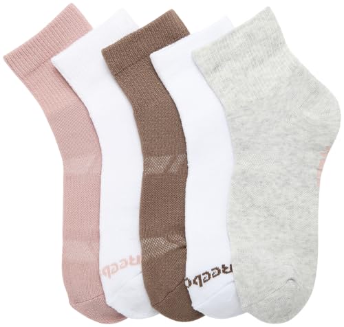 Reebok Womens Quarter Socks - 5 Pack Athletic Performance Cushioned Running Workout Ankle Socks for Women (Sizes: 4-10)3