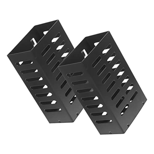 MERRYHAPY 2個 水生植物ポット 砂 背の高い水槽 水族館植物重みアンカー 水生植物カップ 水槽植物カップ 二 ポット 水生植物用 植木鉢 アクアリウム用 水生植物鍋 ステンレス鋼 Black