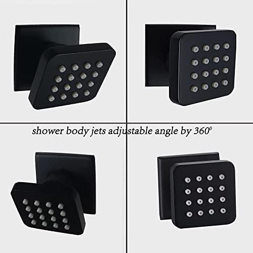 2 Inch Brass Shower Body Sprayer Jets For Bathroom Accessories Npt 1/2” Matte Black Dsj02Br02-B #TOP2