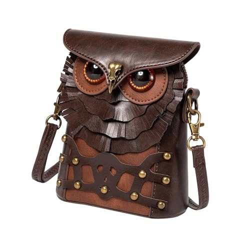 Image of VELURA SYDL Crossbody Purse Owl Shape Gothic Owl Cartoon Satchel for Travel Cycling Work|1 Women Shoulder Bag|Clothing, Shoes & Accessories