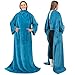 PAVILIA Premium Fleece Blanket with Sleeves for Adult, Women, Men | Warm, Cozy, Extra Soft, Microplush, Functional, Lightweight Wearable Throw (Sea Blue, Kangaroo Pocket)