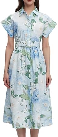 floral button-down midi dress