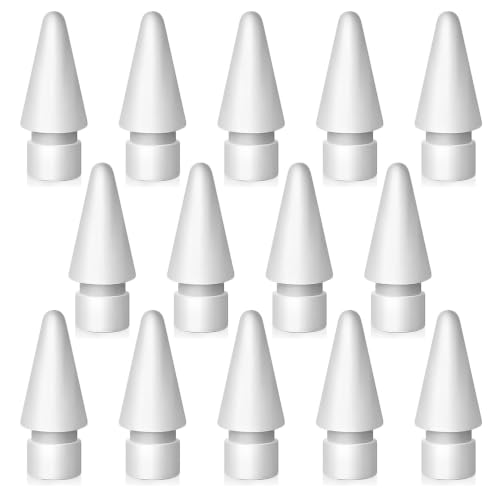 Apple Pencil Tips Replacement Nibs for Apple Pencil Pro, 2nd & 1st Generation, USB-C, Durable & Paper Feel iPad Pencil Tips for Writing, Drawing and Note Taking (14 Pack | 4H Long-Term)