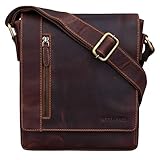STILORD 'EASTON' Kleine Messenger Bag aus echtem Leder | Hochwertige Umhängetasche für mehr Qualität, Stilsicherheit und Funktionalität in Ihrem Alltag | inkl. Tabletfach und verstellbarem Schultergurt