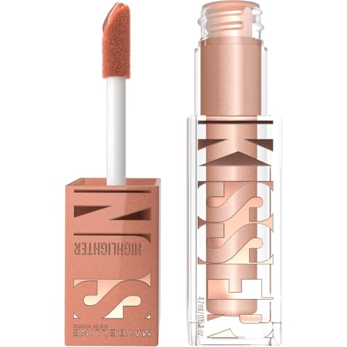 Maybelline New York Sunkisser Highlighter, Flüssiger Highlighter für ein strahlendes Aussehen, Mit Sunkisser Easy-On Technologie, Superleichtes Tragegefühl, Vegan, 20 Kiss Of Shimmer, 5,4 ml