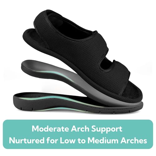 Garonne Women's Adjustable Open-toe Slippers with Ankle & Instep Straps and Arch Support, Summer House Shoes for Women Indoor/Outdoor4