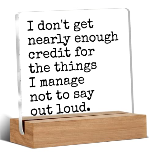 Funny Office Gifts for Women Men Coworkers, Funny Office Desk Signs Decor for Work, Sarcastic Quote...