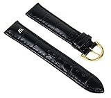  Maurice Lacroix Uhrenarmband Leder Krokooptik schwarz 20mm 18270G