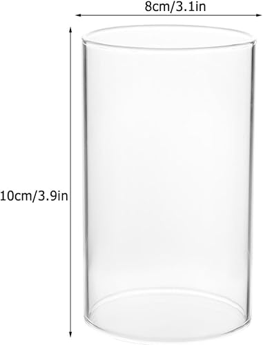 Miniatura 6 de IMIKEYA 4 unids cubierta de vidrio cilíndrica chimenea vela titular de vela de vidrio cilindro de vidrio 3 vela sin fondo cubierta de tubo de