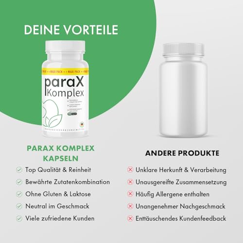 ParaX Komplex Kapseln | Für deine körperliche Balance | Premium Qualität | 90 Kapseln Inhalt