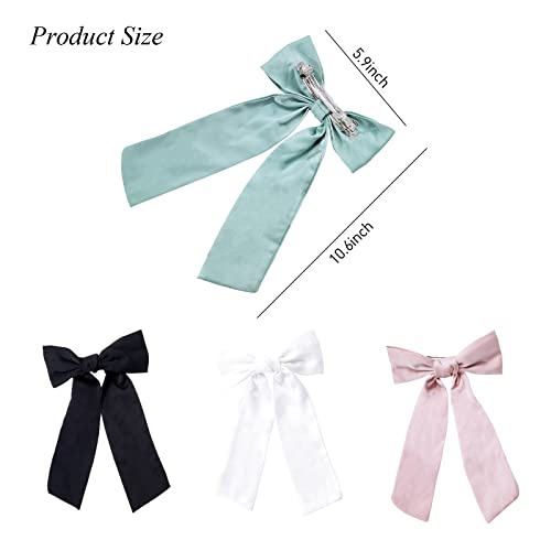 B.phne Hair Bows For Girls And Women,Satin Solid Vintage Bowknot Hair Bow Hair Clips For Girls, Girls Hair Bows French Barrettes For Women,Silk Stuff Ponytail For Women And Girls (Short) #TOP7