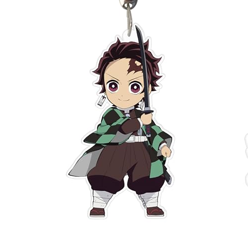 ABYSTYLE Chaveiro de acrílico Tanjiro Kamado Demon Slayer Chaveiro anime Kimetsu no Yaiba Merch para bolsas, mochilas ou chaves, ótimo presente para fãs