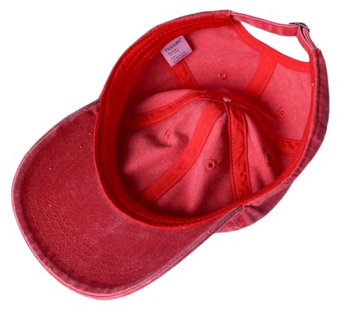 Image of TSSGBL Vintage Cotton Washed Baseball Cap S to XXL Unstructured Low Profile Adjustable Distressed Dad Hat for Men Women