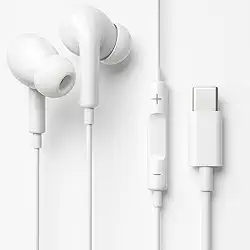 Fones De Ouvido Com Fio Tipo C Intra Auricular Microfone Integrado Compativel iPhone 15 15 Pro 15 Pro Max 16 16 Pro Max Com Fio Fones Estéreo Compatíveis ANDROID LG Qualidade Premium