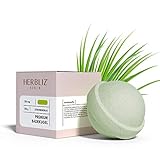 HERBLIZ Badebombe Zitronengras mit 150mg CBD | Badekugeln Badeset | Entspannungsbad Basenbad Badezusatz | Wellness Geschenke Set für Frauen | Badeperlen Badepralinen Bath Bomb Badeschaum Baden