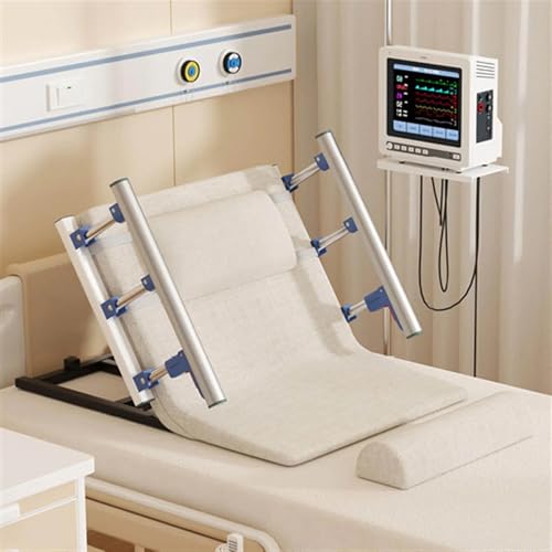 Mixtric Respaldo EléCtrico Elevable para Cama, Respaldo Elevable Ajustable 2 a 80°, con Reposacabezas, para Embarazadas, Personas Mayores y Personas con Discapacidad,Blanca,Short C
