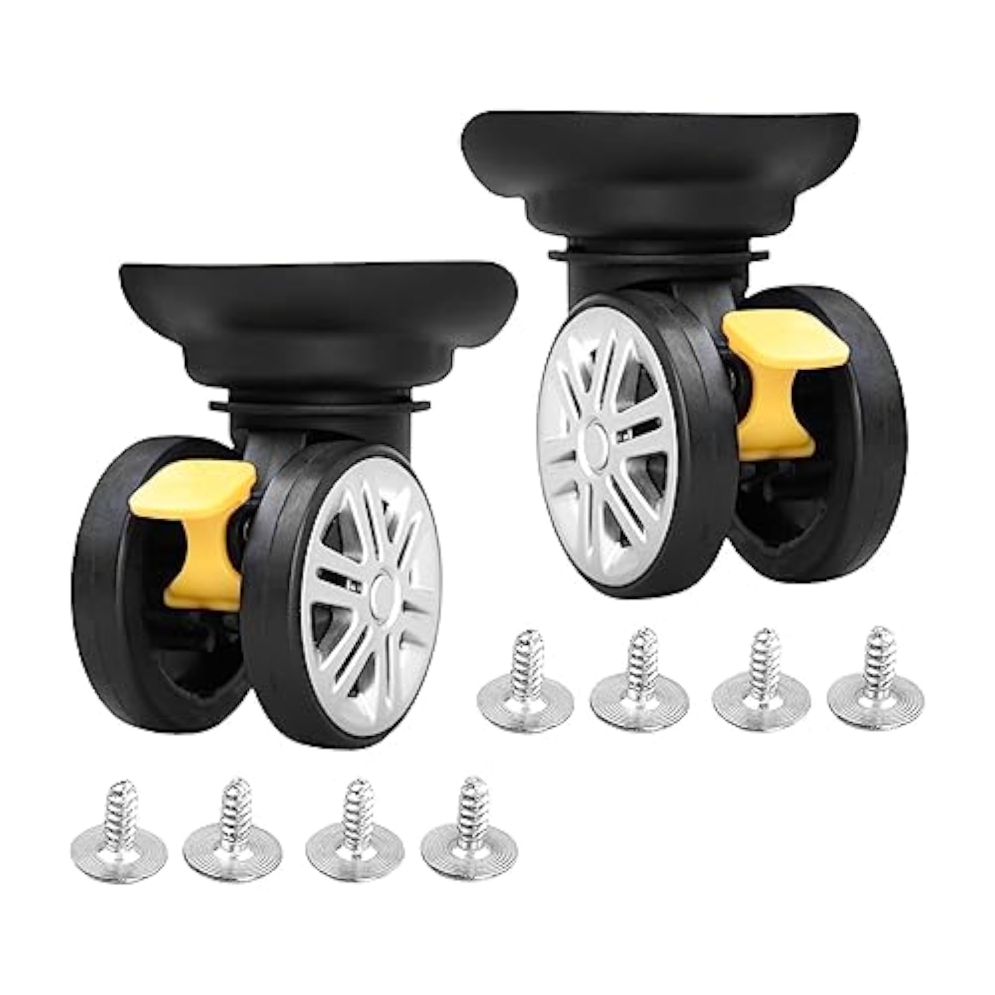 Quiet Replacement Luggage Wheels with Brake, 2pcs
