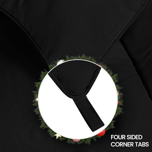 Utopia Bedding Duvet 200 x 220 cm, 370 GSM Warm Duvet, White Blanket with Corner Tabs (Black)