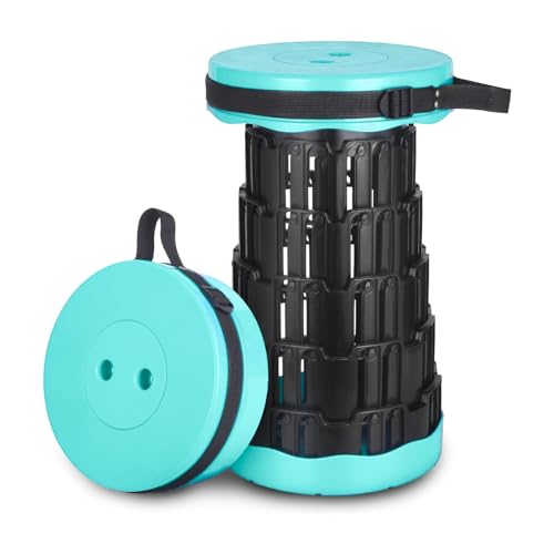 BEYOURCHOI 折りたたみ椅子 折り畳み椅子 折りたたみ椅子 折り畳み椅子 軽量 コンパクト アウトド キャンプ アチェア 5段階高さ調節 持ち運び 一秒開閉可能 伸縮式スツール 防水 (緑)