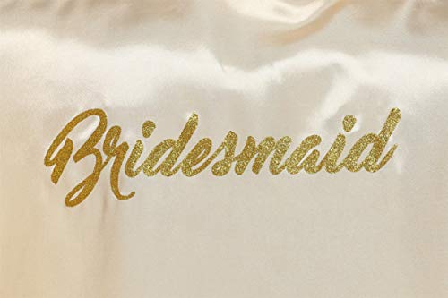 Image of Giova Women Bridal Robe for Bride and Bridesmaid Getting Ready Wedding Party Bathrobe