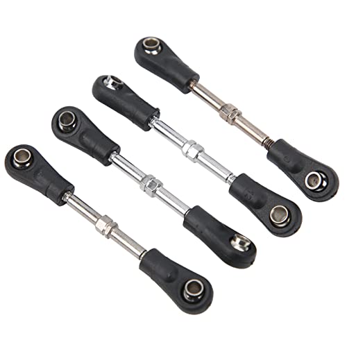 Odorkle 4pcs Steering Tie Rod, Servo Linkage Steering Link Rod Adjustable Steering Tie Rod for 1/10 RC Off Road Vehicle
