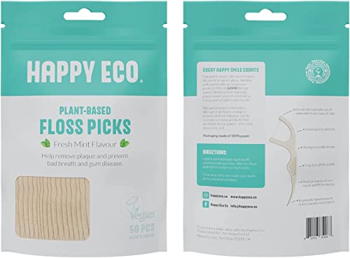 Natural Dental Floss Picks (200) - Vegan, Sustainable, Reusable Floss Sticks For Adults And Kids With Dental Pick - Plaque Remover For Teeth Cleaning - Tooth Picks Flossers - Eco Friendly Floss Pick #TOP7