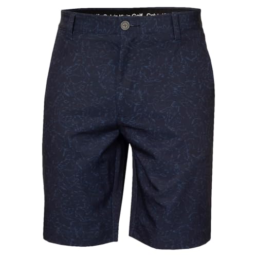 Image of Calvin Klein Mens Printed Bullet Stretch Shorts - Navy - 32" Waist