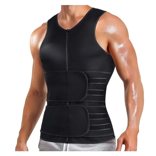 Genérico Fajas Reductoras Hombre Chaleco Sauna Adelgazante Camiseta Reductora Control de Abdomen Colombianas Chaleco Compresion de Sudoración para Deporte Fitness Gym