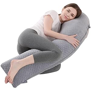 CDORANG Pregnancy Pillow, Full Body Maternity Pillow for Sleeping with Removable Washable Cover, Support for Back, Hips…
