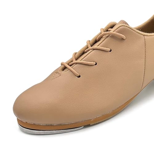 Adult Man-Made Leather Tap Shoe with Notched Heel3
