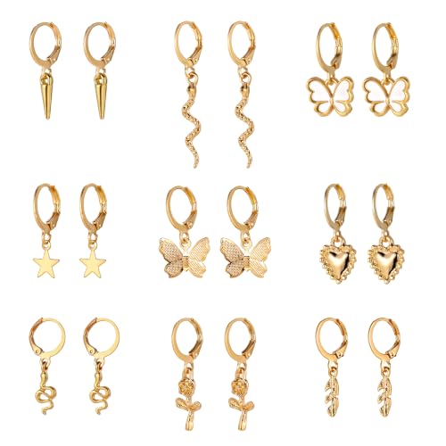 Image of Shining Diva Fashion Combo Set Stylish Drop Earrings for Women and Girls