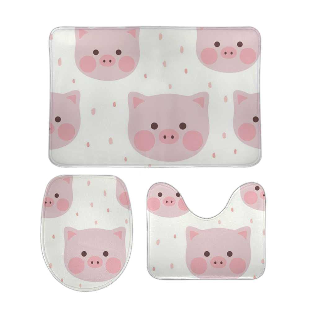 Tapis de salle de bain cochon rose pour une ambiance cocooning