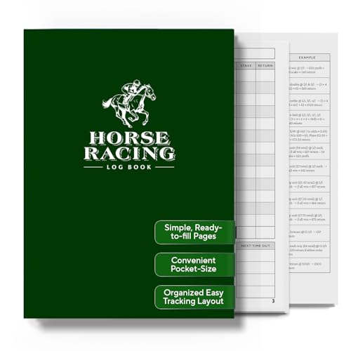 Horse Racing Log Book Pocket Horse Racing Betting Book & Racing Diary to Track Horses Bets Odds Profit & Loss. Perfect Horse Racing Gifts for Men Christmas Birthdays & Fathers Day