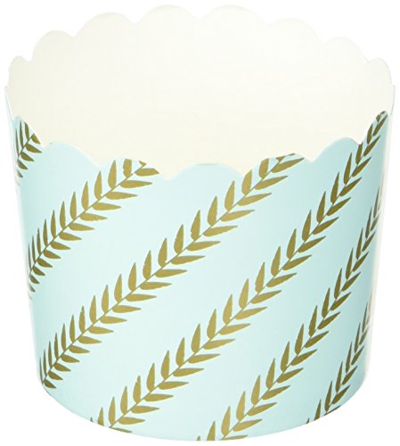 Simply Baked Baking Cups, Large, Mint Gold Leaf #TOP7